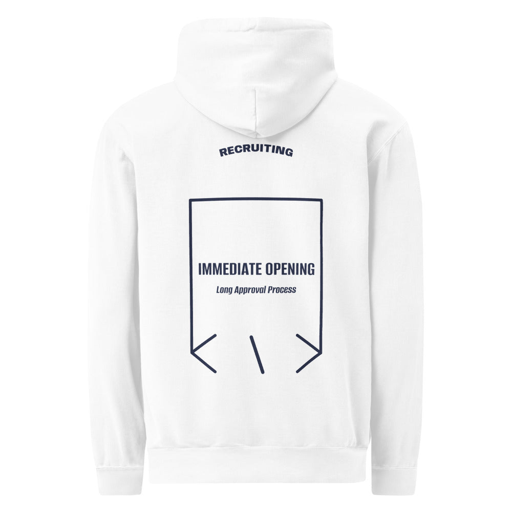 Immediate Opening — White True Navy back mockup