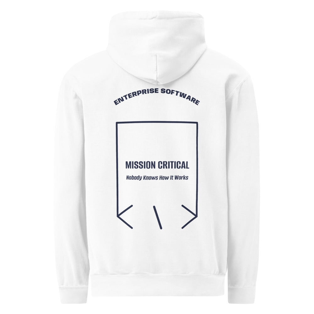 Mission Critical — White True Navy back mockup