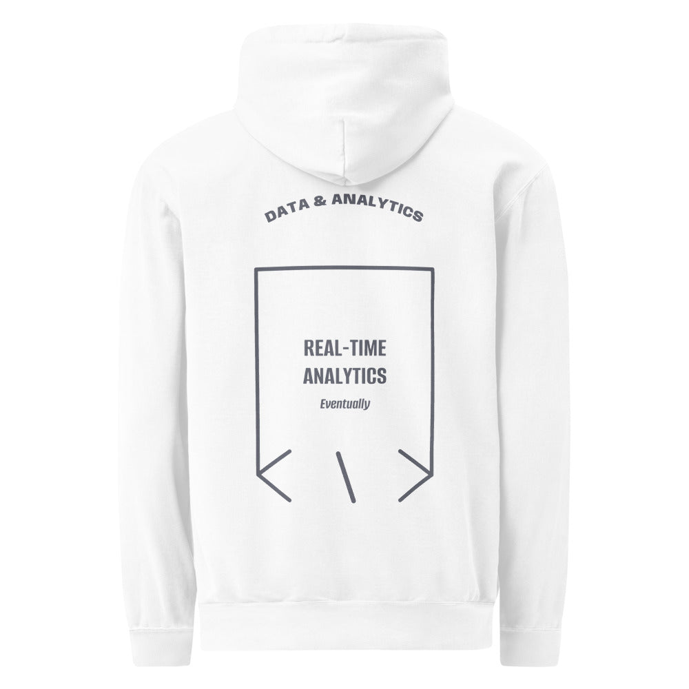 Real-Time Analytics — White Denim back mockup