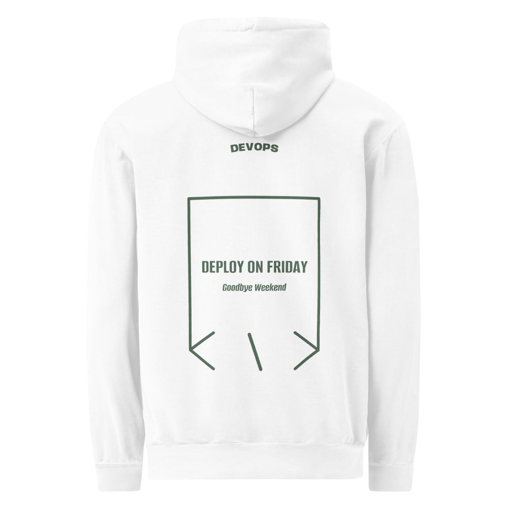 Deploy On Friday — White Blue Spruce back mockup