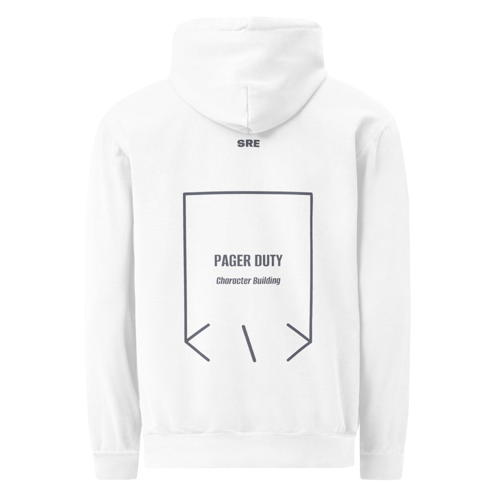 Pager Duty — White Denim back mockup