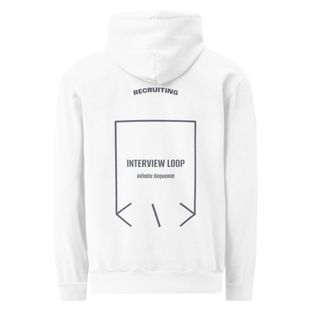 Interview Loop — White Denim back mockup