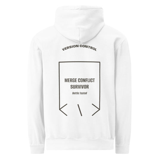 Merge Conflict Survivor — secondary back mockup