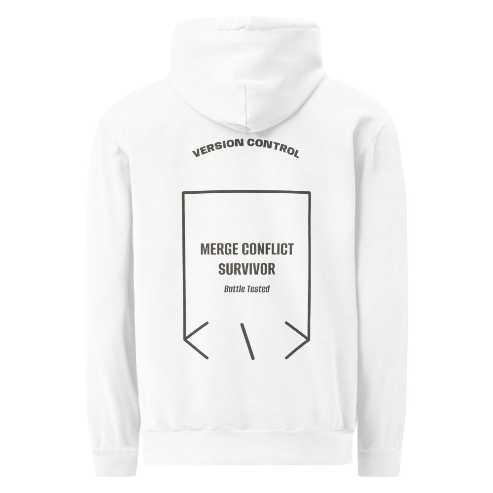 Merge Conflict Survivor — secondary back mockup