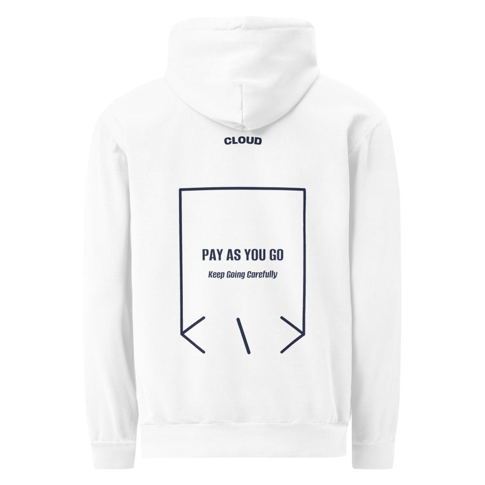 Pay As You Go — White True Navy back mockup