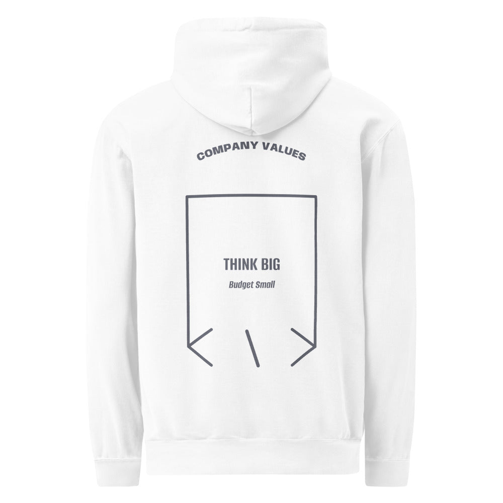 Think Big — White Denim back mockup