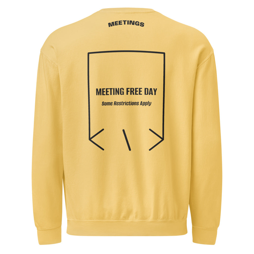 Meeting Free Day — secondary back mockup