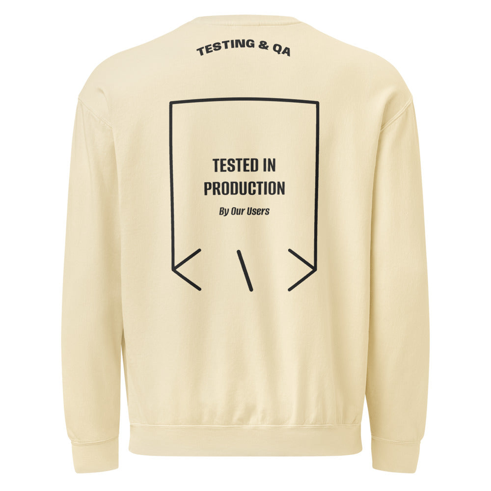 Tested In Production — Ivory Black back mockup