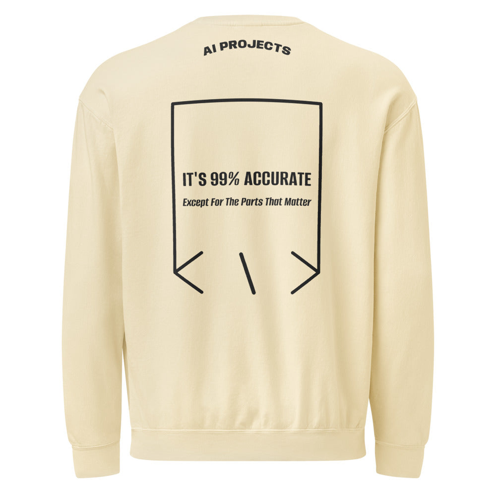 It's 99% Accurate — Ivory Black back mockup