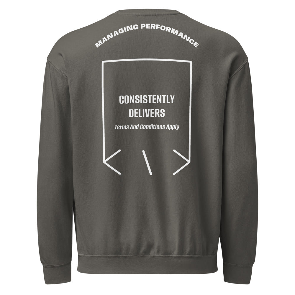 Consistently Delivers — Pepper White back mockup