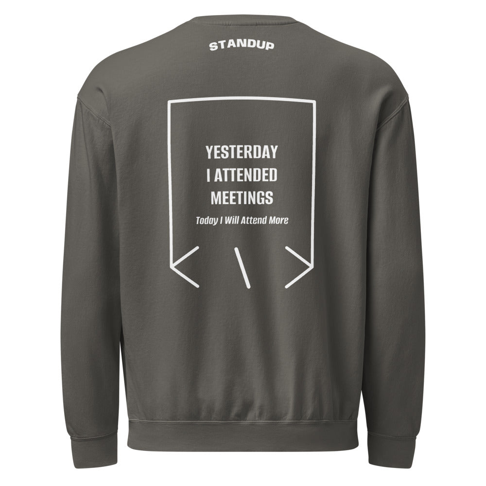 Yesterday I Attended Meetings — Pepper White back mockup