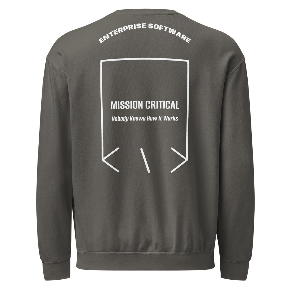 Mission Critical — secondary back mockup