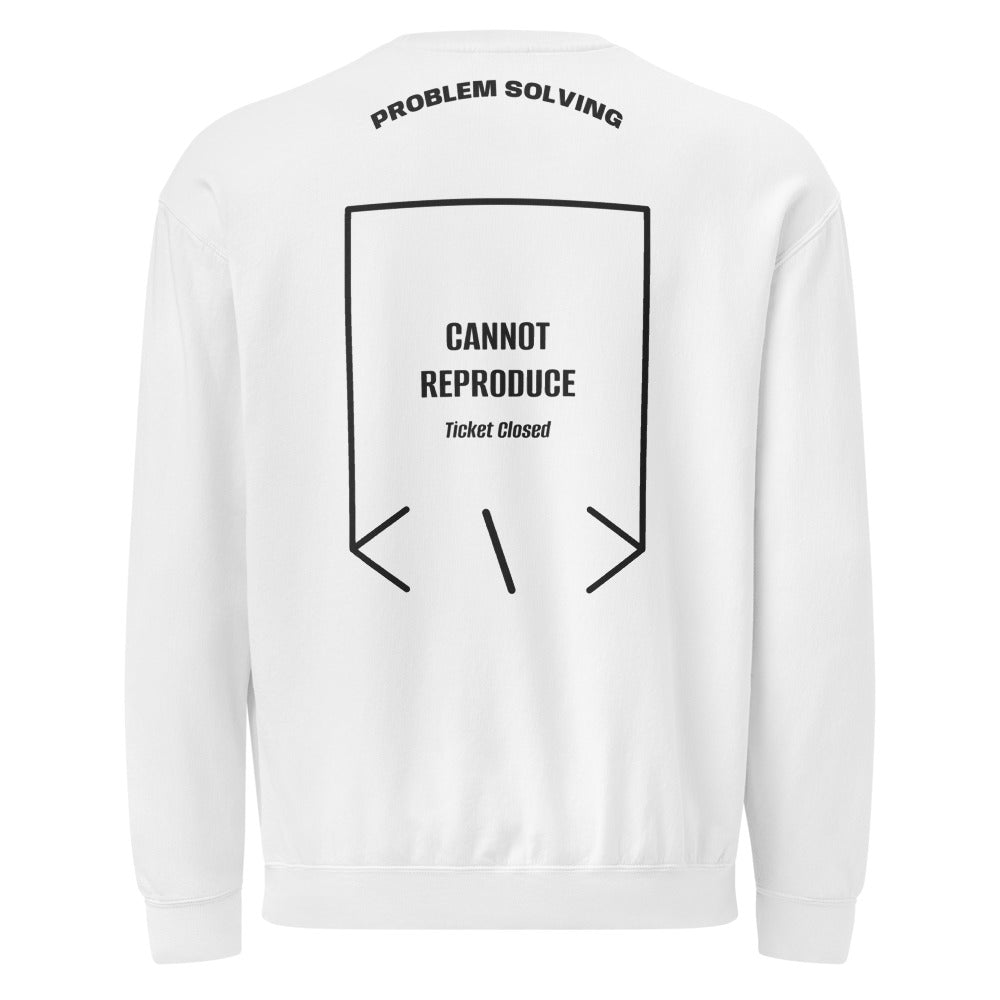 Cannot Reproduce — White Black back mockup