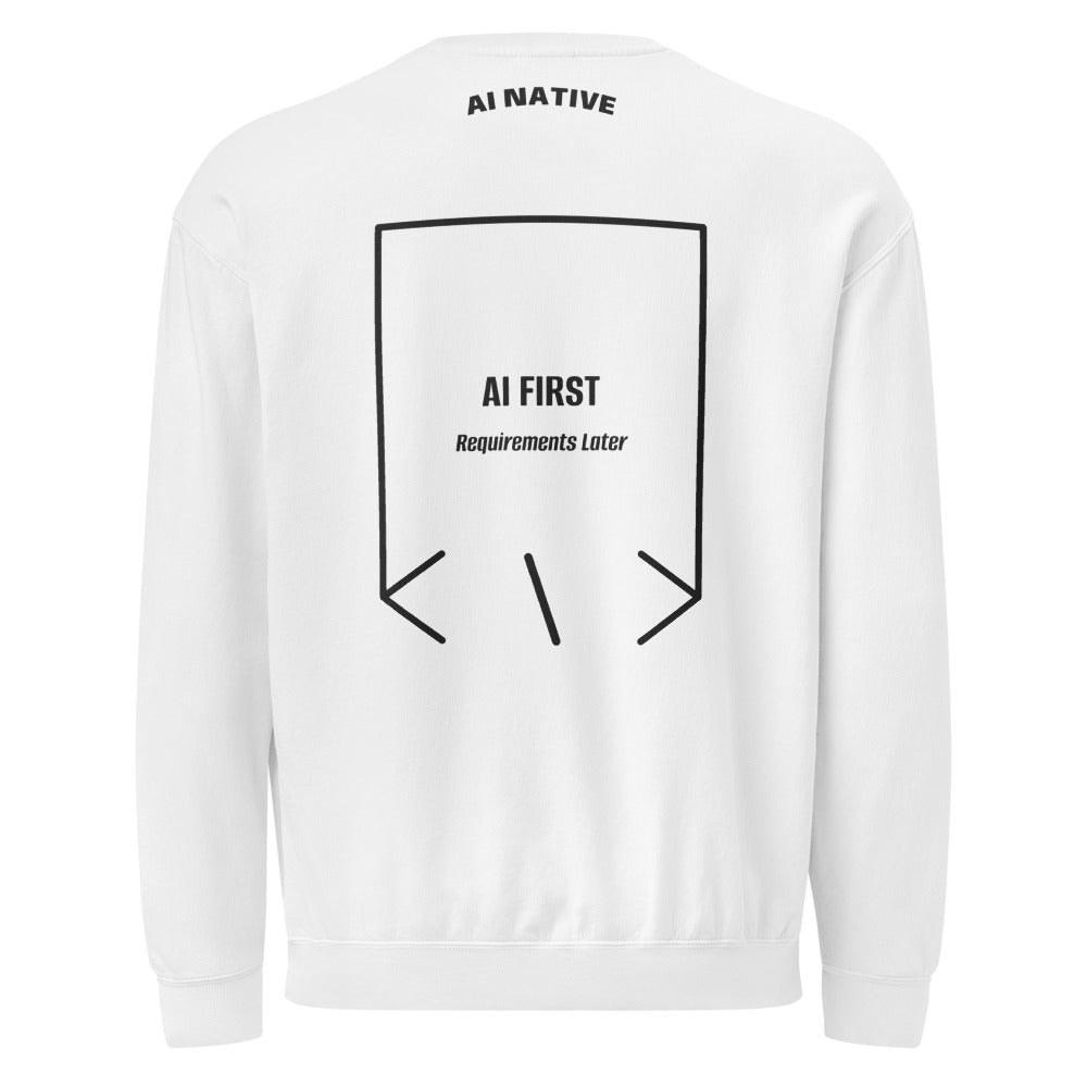 AI First — White Black back mockup