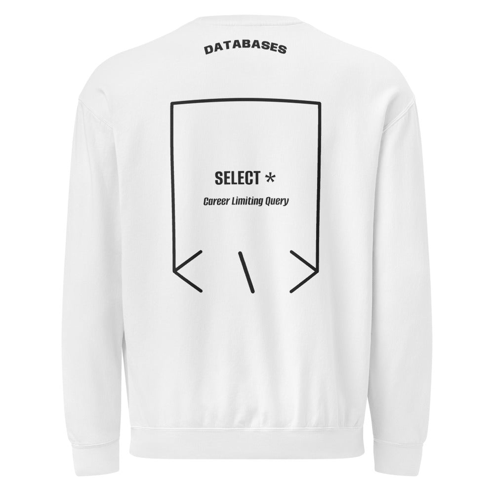 SELECT * — White Black back mockup
