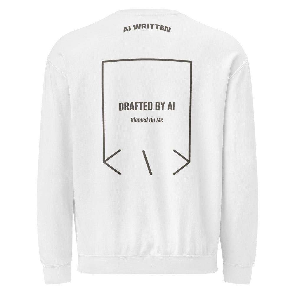 Drafted By AI — White Pepper back mockup