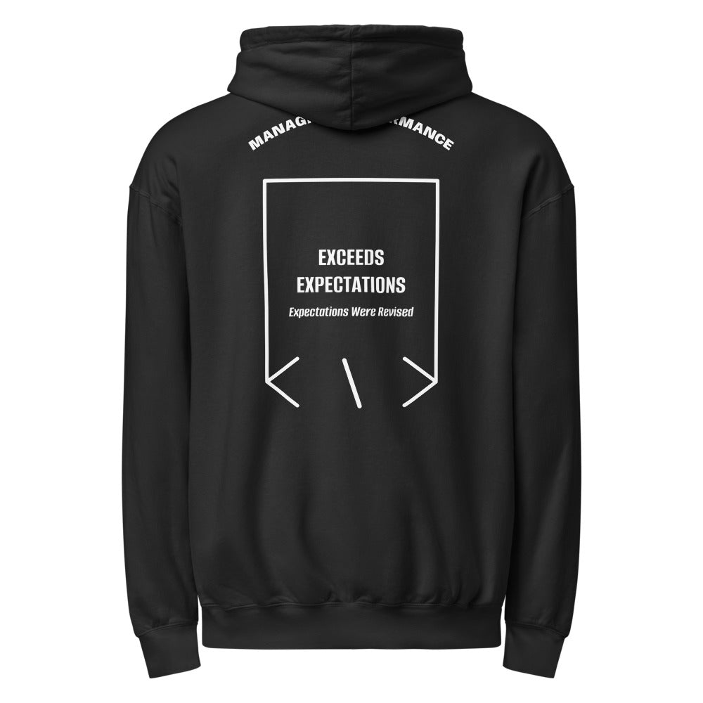 Exceeds Expectations — Black White back mockup