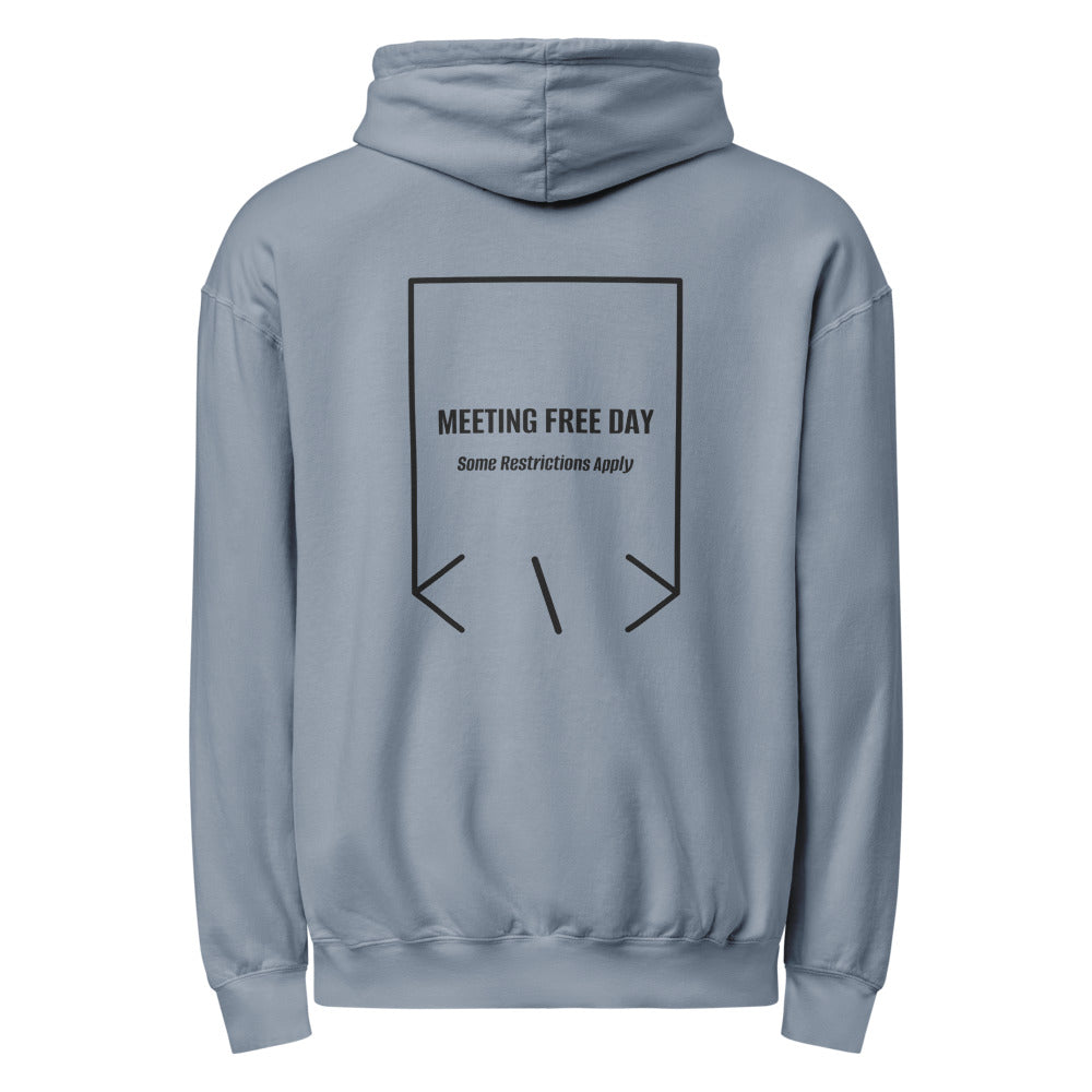 Meeting Free Day — Blue Jean Black back mockup