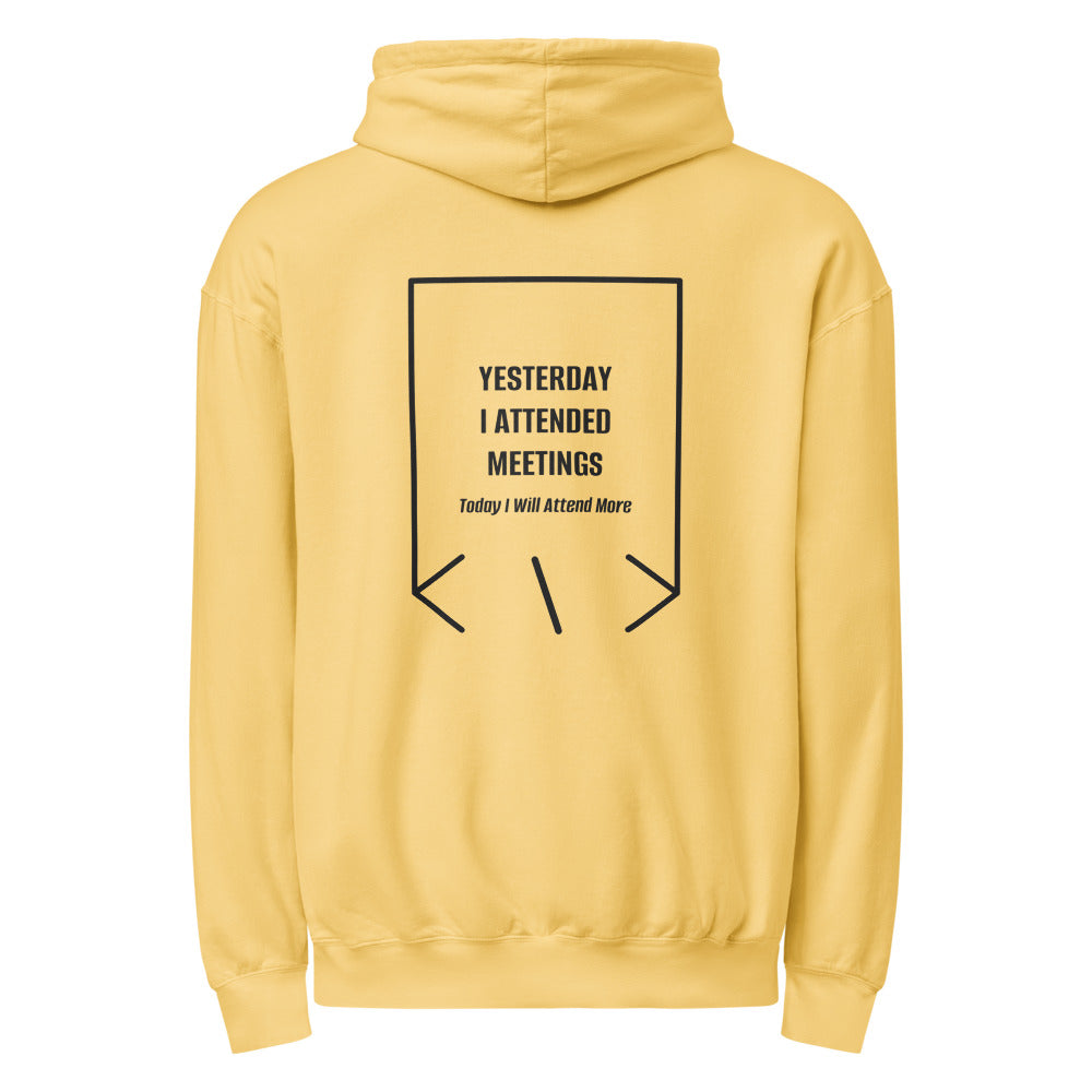 Yesterday I Attended Meetings — Butter Black back mockup