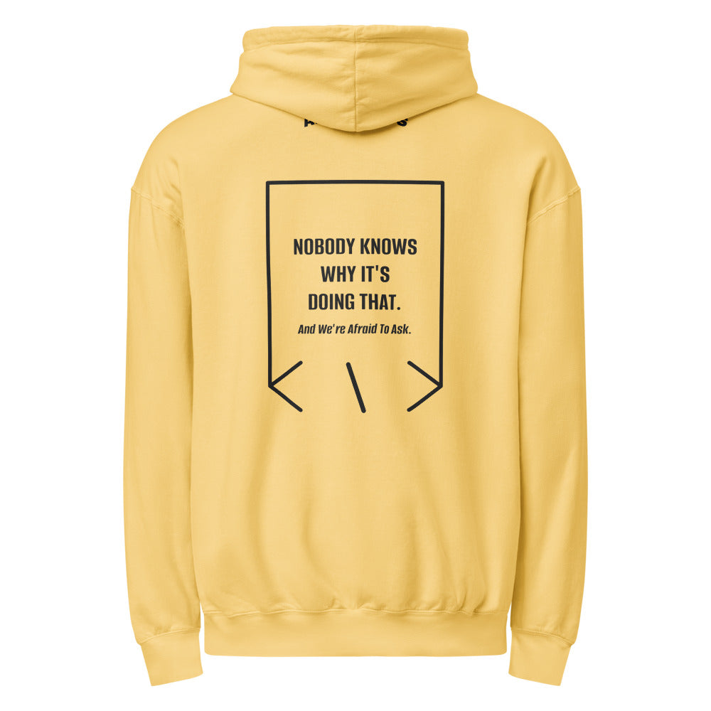 Nobody Knows Why It's Doing That. — Butter Black back mockup