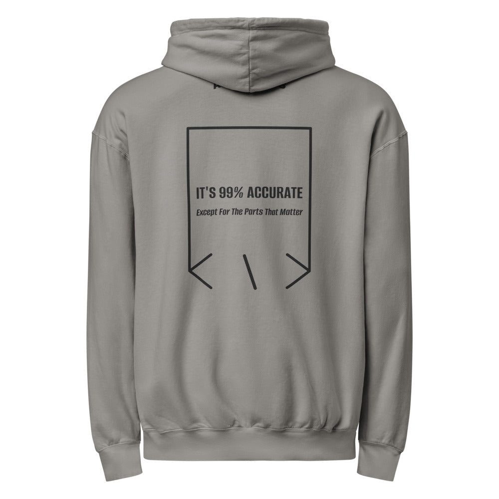 It's 99% Accurate — Grey Black back mockup