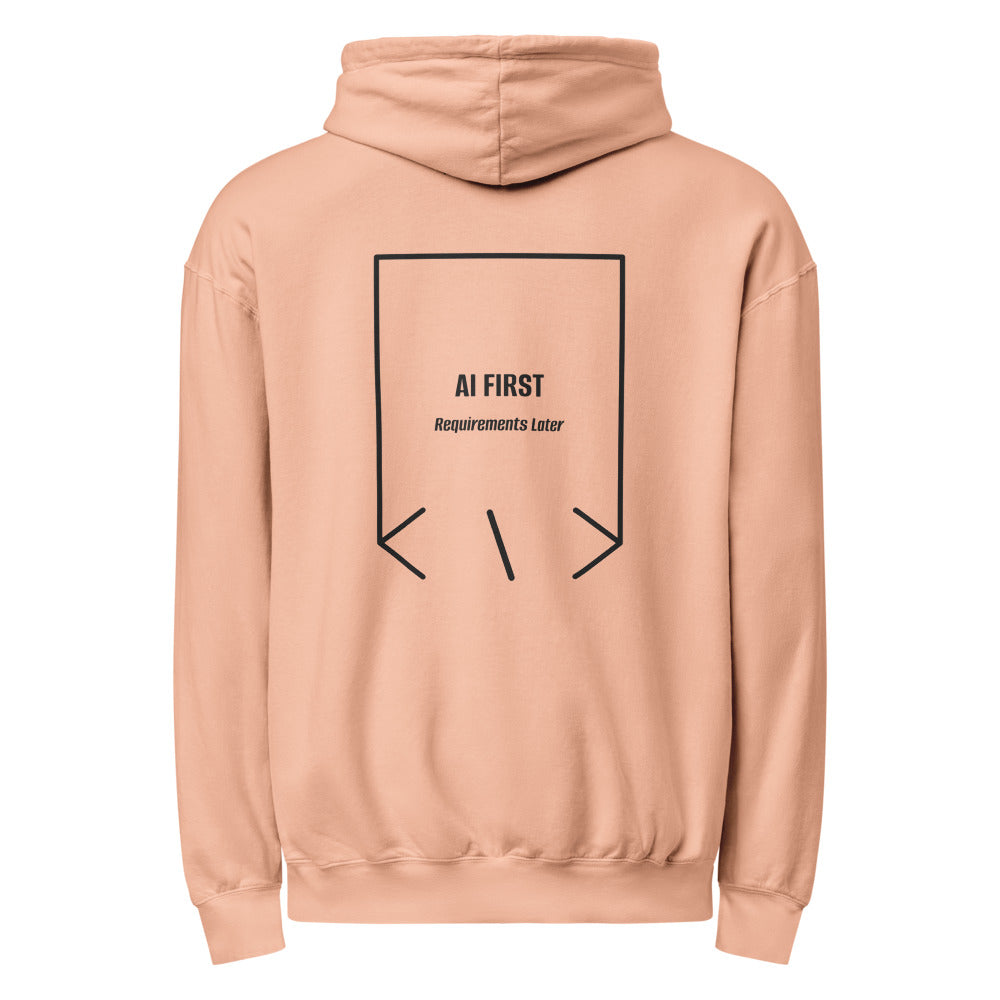 AI First — Peachy Black back mockup
