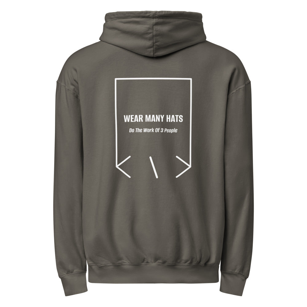 Wear Many Hats — Pepper White back mockup