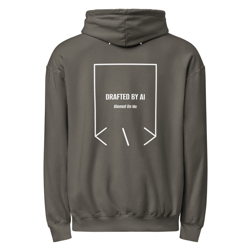 Drafted By AI — Pepper White back mockup