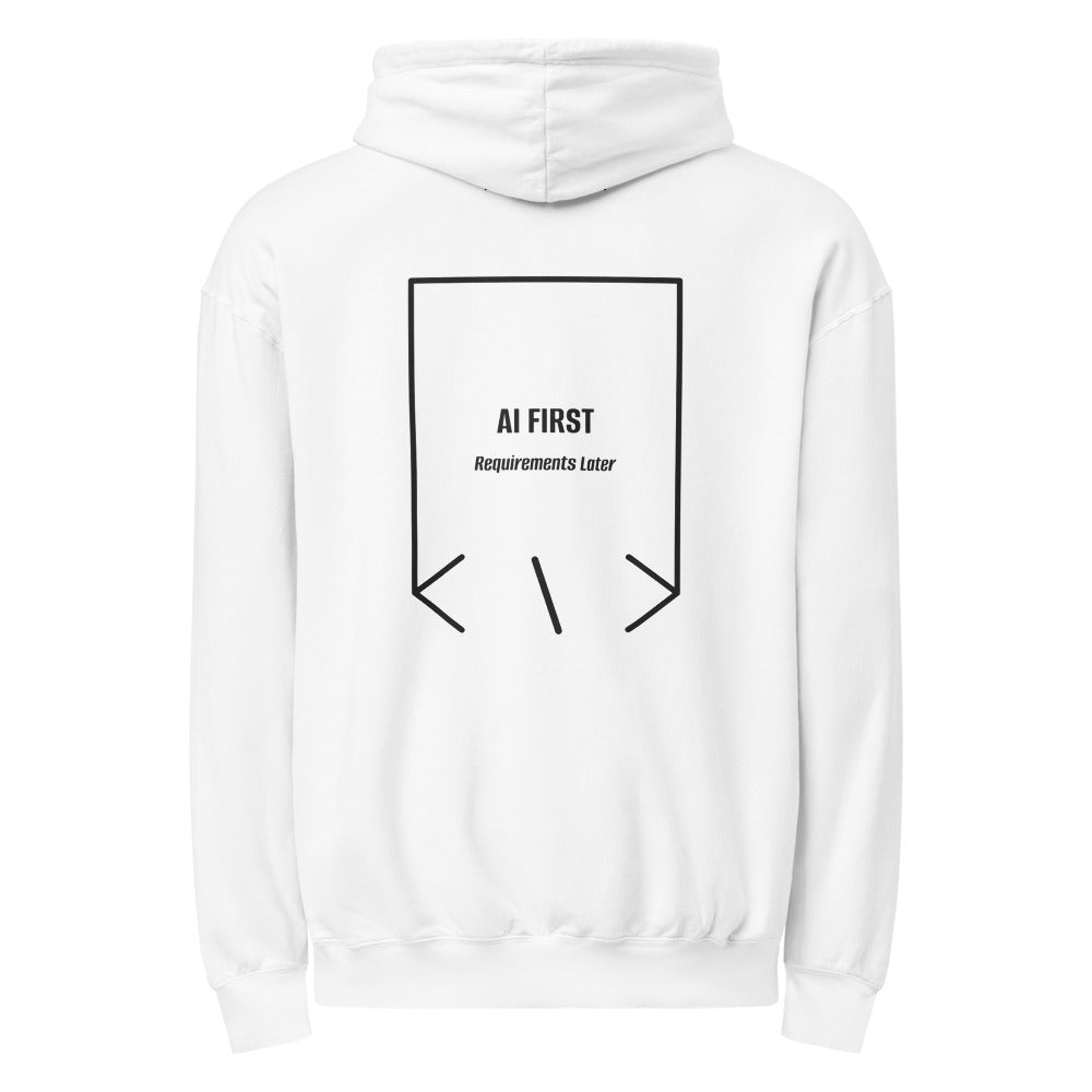 AI First — White Black back mockup