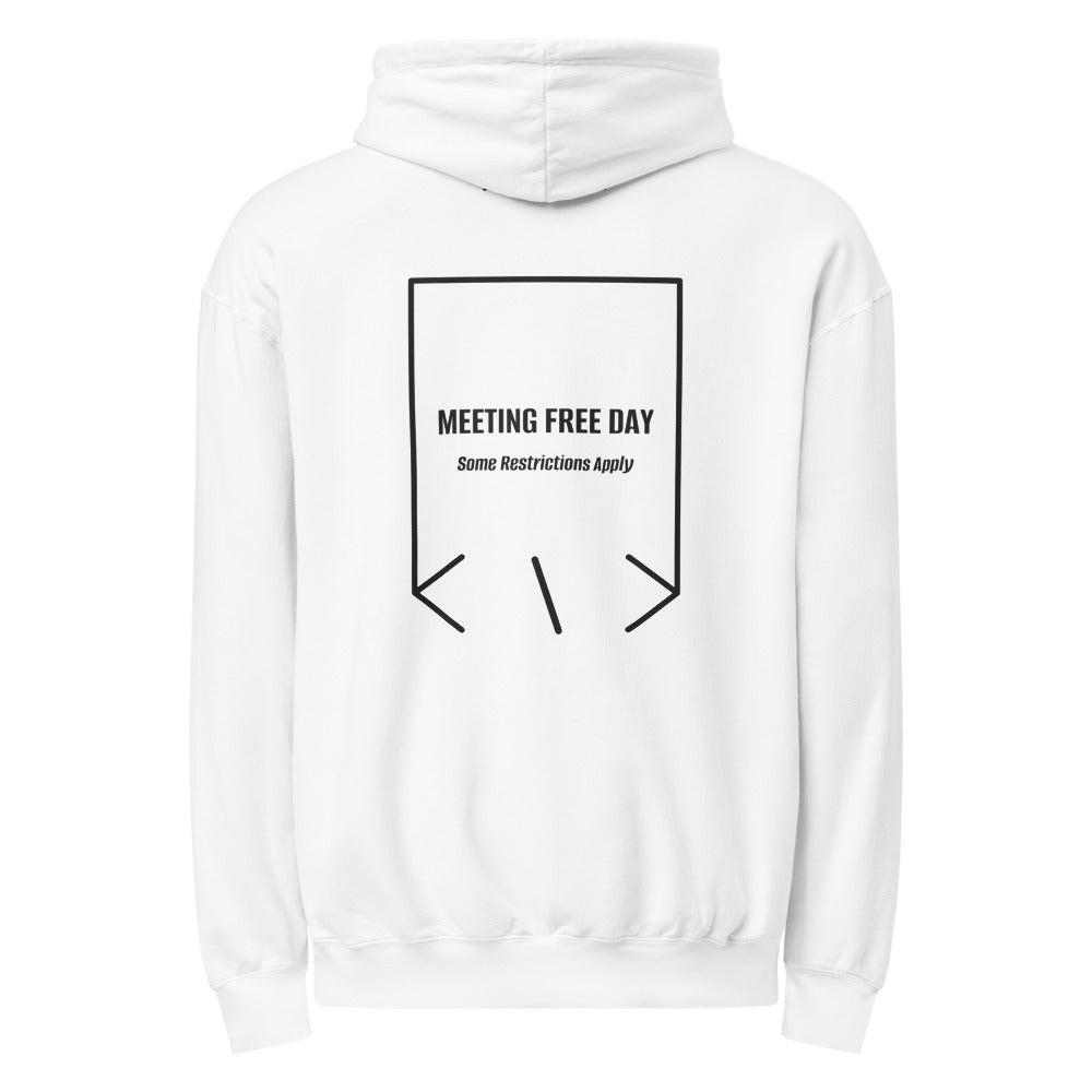 Meeting Free Day — White Black back mockup