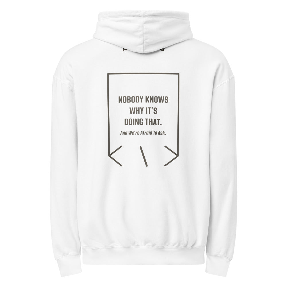 Nobody Knows Why It's Doing That. — White Pepper back mockup