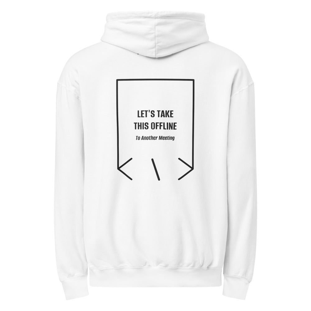 Let's Take This Offline — White Black back mockup