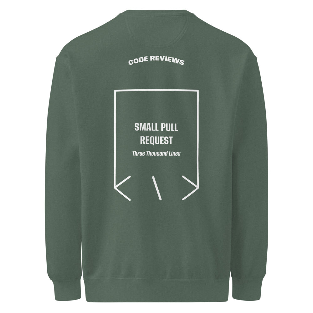 Small Pull Request — Blue Spruce White back mockup