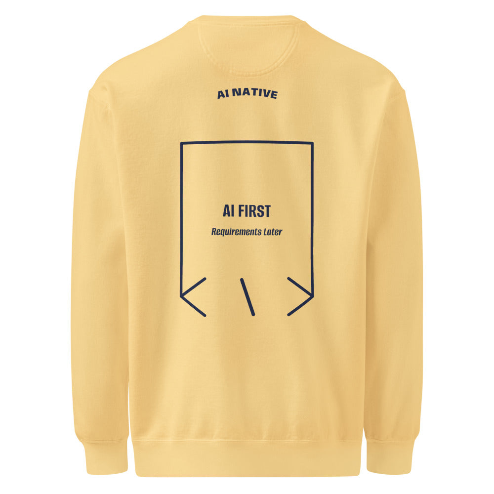AI First — secondary back mockup