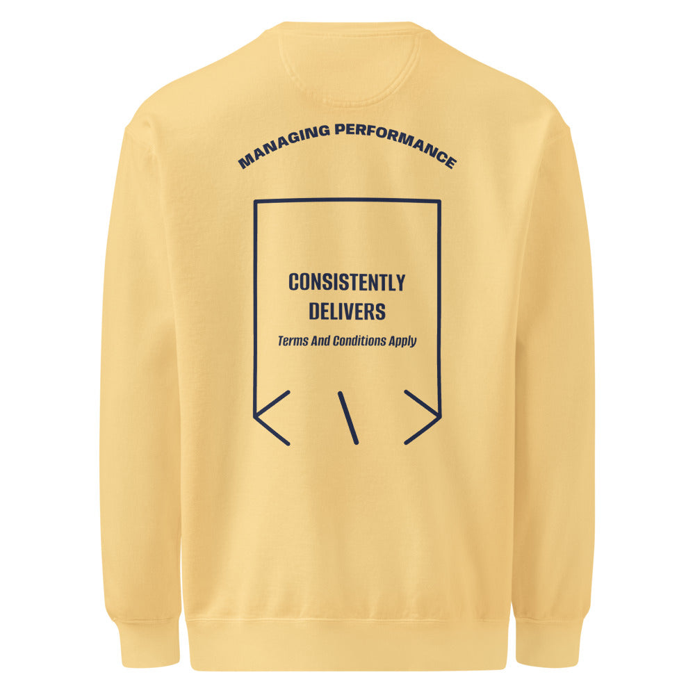 Consistently Delivers — Butter True Navy back mockup