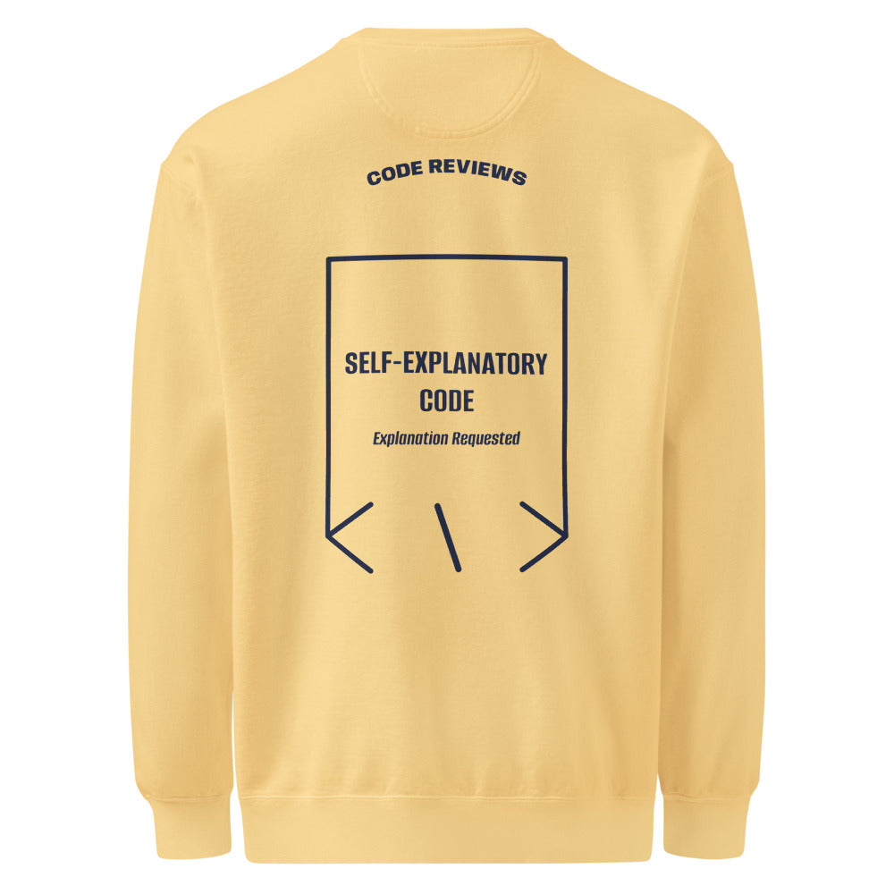 Self-Explanatory Code — Butter True Navy back mockup