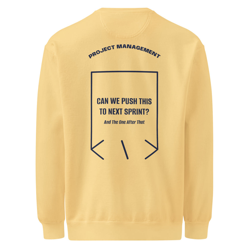 Can We Push This To Next Sprint? — Butter True Navy back mockup