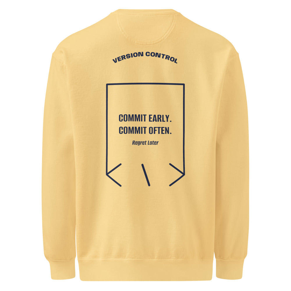 Commit Early. Commit Often. — Butter True Navy back mockup