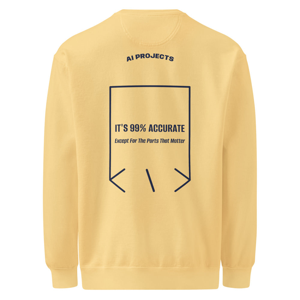 It's 99% Accurate — Butter True Navy back mockup