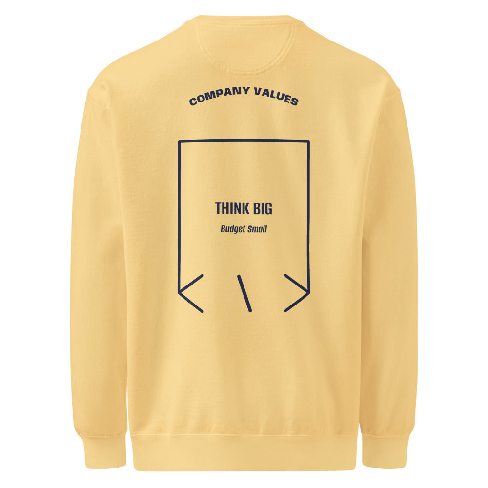 Think Big — Butter True Navy back mockup