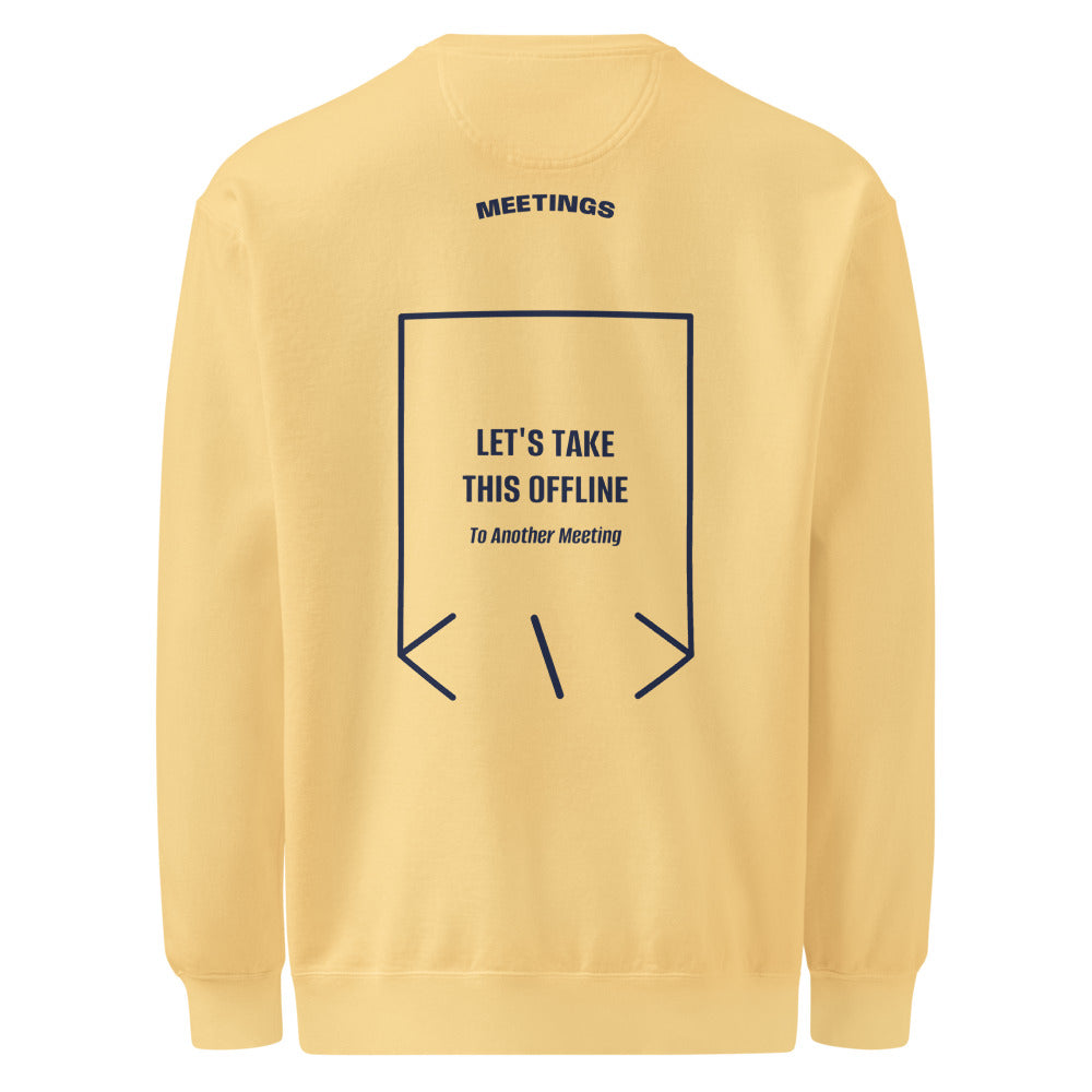 Let's Take This Offline — Butter True Navy back mockup