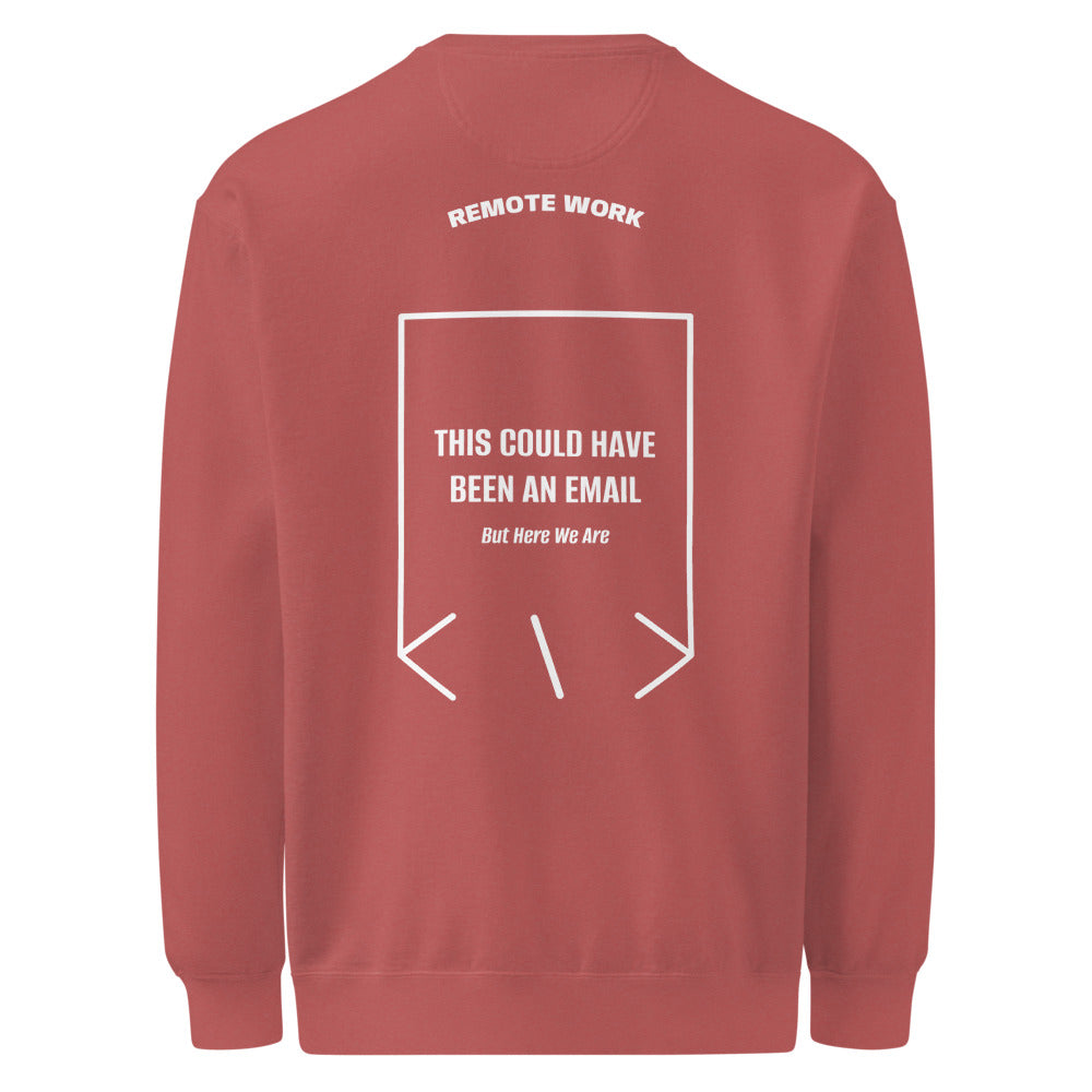 This Could Have Been An Email — Crimson White back mockup