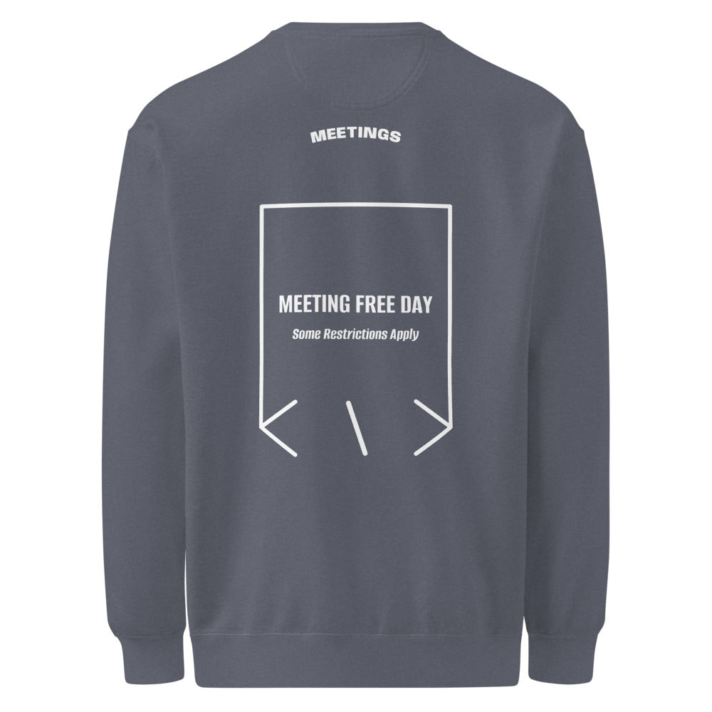 Meeting Free Day — Denim White back mockup