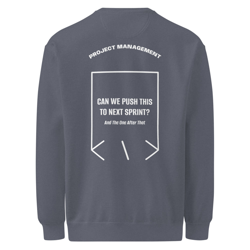 Can We Push This To Next Sprint? — Denim White back mockup