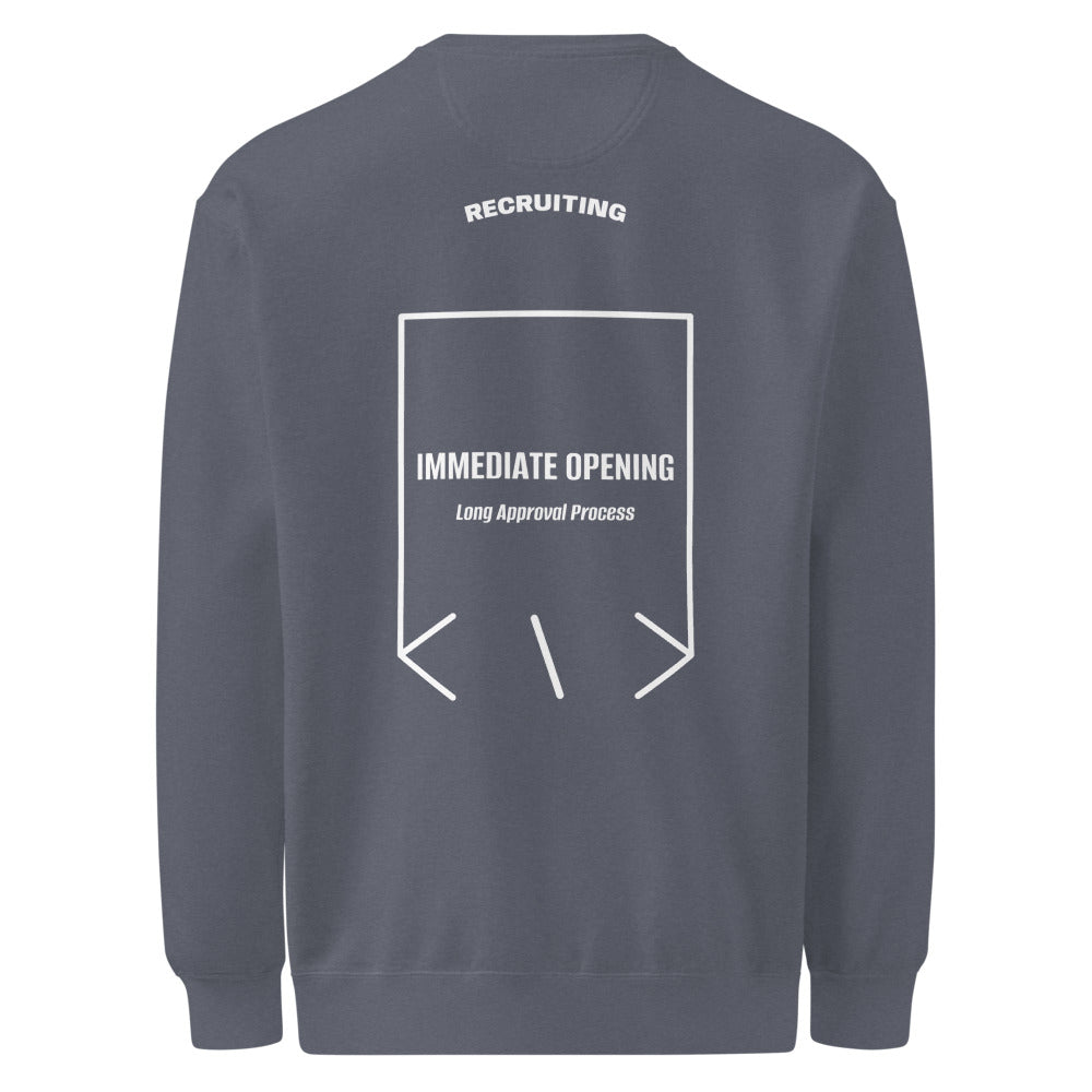 Immediate Opening — Denim White back mockup