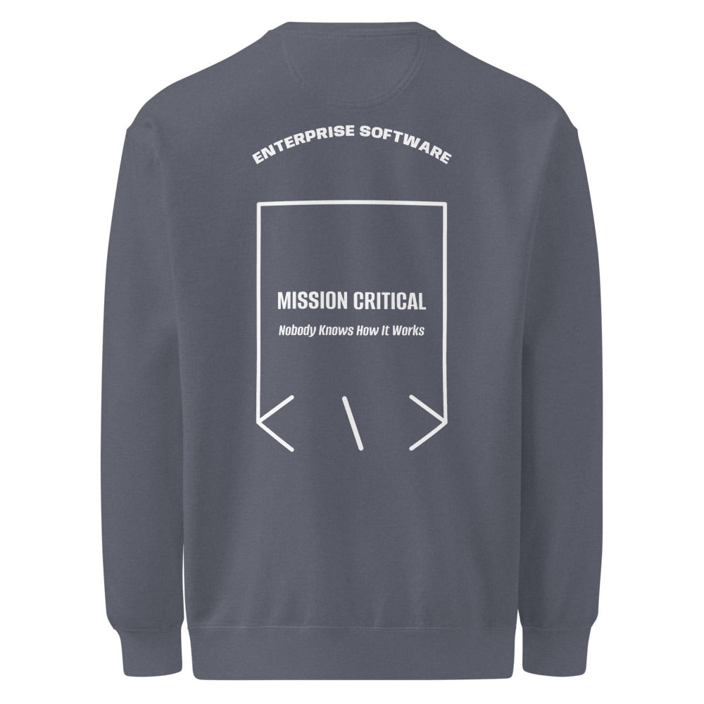 Mission Critical — Denim White back mockup
