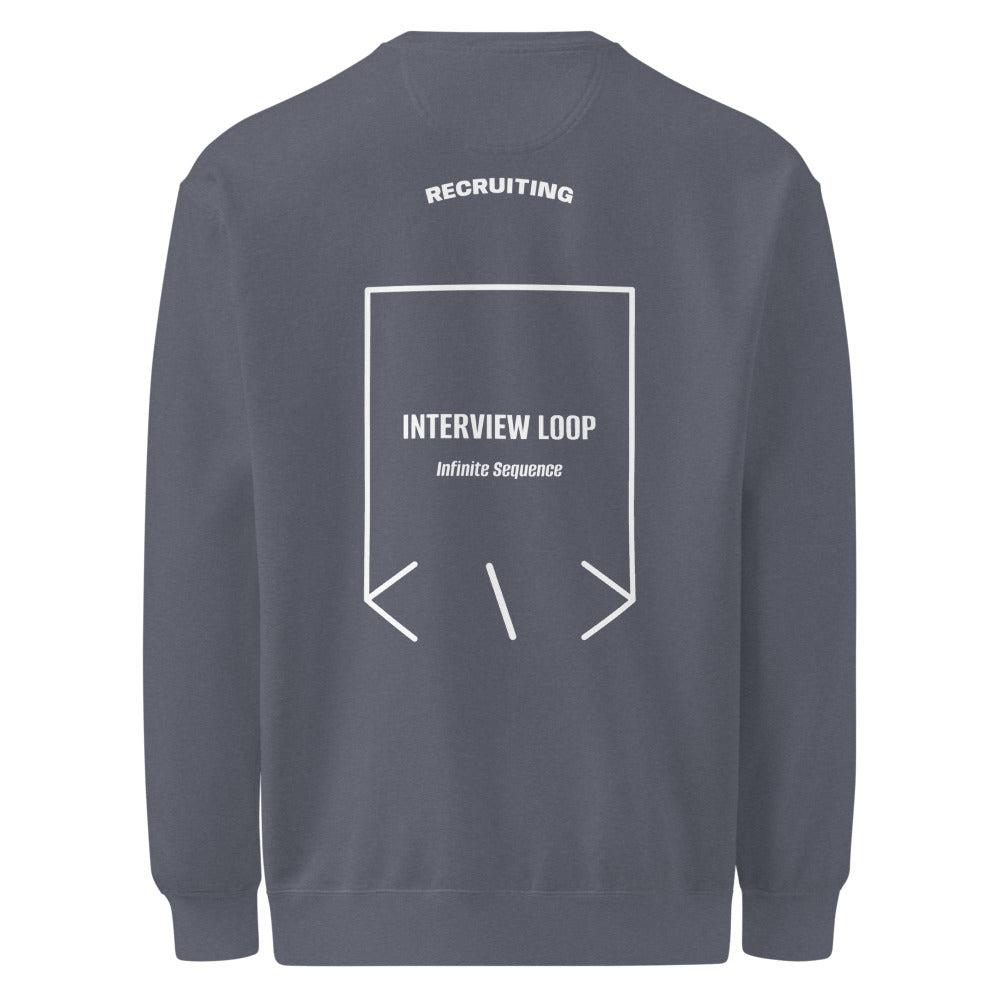 Interview Loop — Denim White back mockup