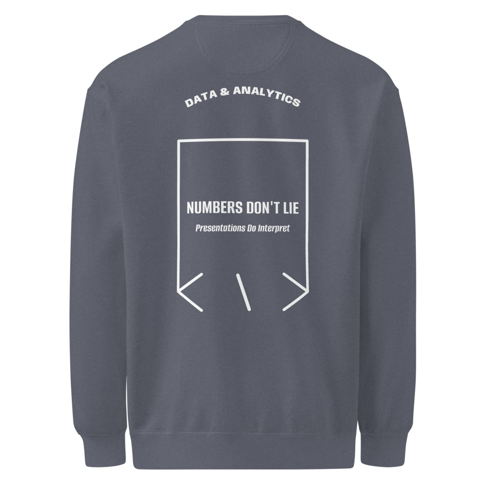 Numbers Don't Lie — Denim White back mockup