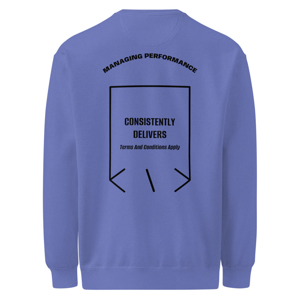 Consistently Delivers — Flo Blue Black back mockup