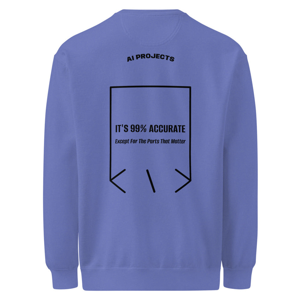 It's 99% Accurate — Flo Blue Black back mockup
